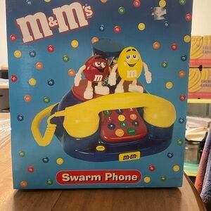 M&M'S Swarm Telephone with Yellow and Blue Design.  New in box.